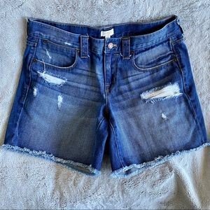 J.Crew Cutoff Raw Hem Frayed Denim Shorts Size‎ 28